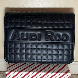 Original Imported Audi Roo Quilted Black Leather Bag with Detachable Strap